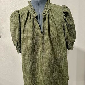LOFT Olive Textured Dress